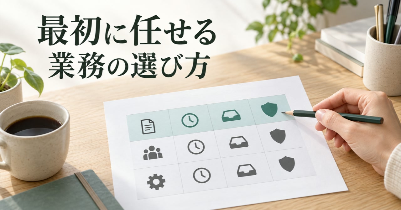 一人起業のAI社員、最初に任せる業務の選び方｜3つの軸で作る棚卸し表